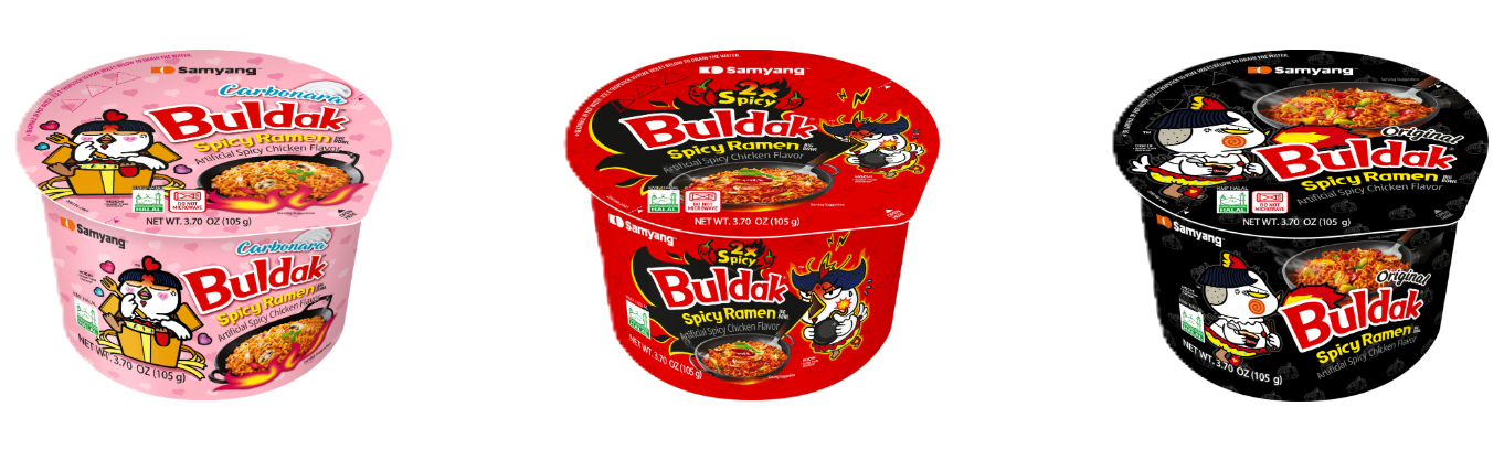 Various Buldak product varieties